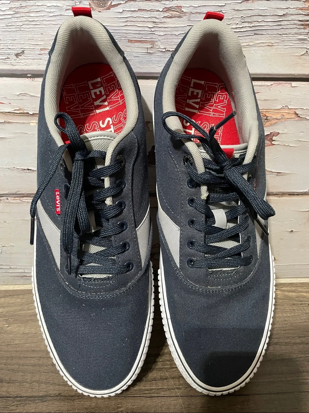 Levi's Men's Navy and gray Low-Top Canvas Sneakers